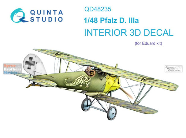 QTSQD48235 1:48 Quinta Studio Interior 3D Decal - Pfalz D.IIIa (EDU kit)