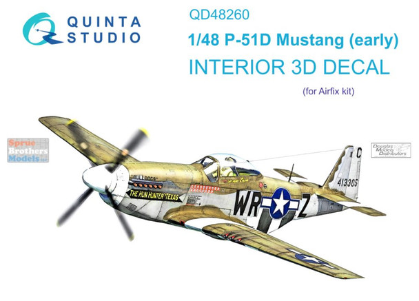 QTSQD48260 1:48 Quinta Studio Interior 3D Decal - P-51D Mustang Early (AFX kit)