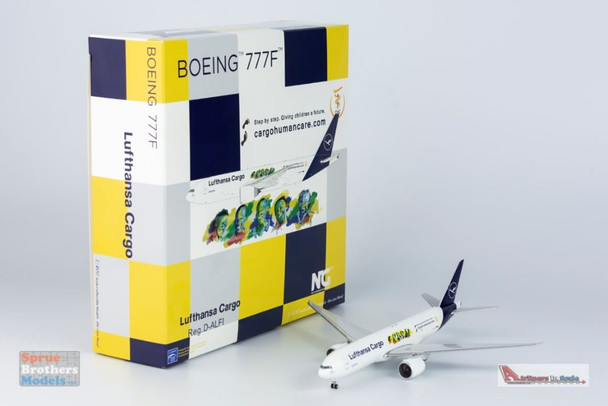 NGM72007 1:400 NG Model Lufthansa Cargo B777F Reg #D-ALFI 'cargohumancare.com' (pre-painted/pre-built)