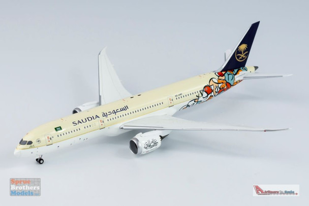 NGM55079 1:400 NG Model Saudi  Arabian Airlines B787-9 Reg #HZ-ARD 'Year of Arabic Calligrahy 2021' (pre-painted/pre-built)