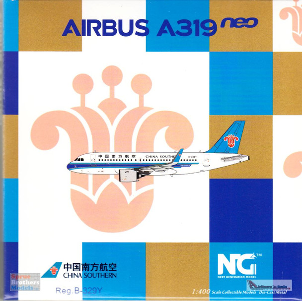 NGM49001 1:400 NG Model China Southern Airbus A319neo Reg #B-329Y with LEAP-1A Engines (pre-painted/pre-built)