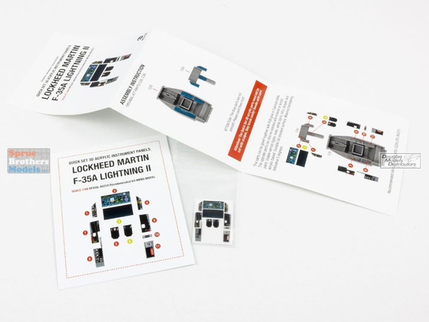 RFSQS48058 1:48 Red Fox Studio Quick Set Acrylic Instrument Panel - F-35A Lightning II (MNG kit)