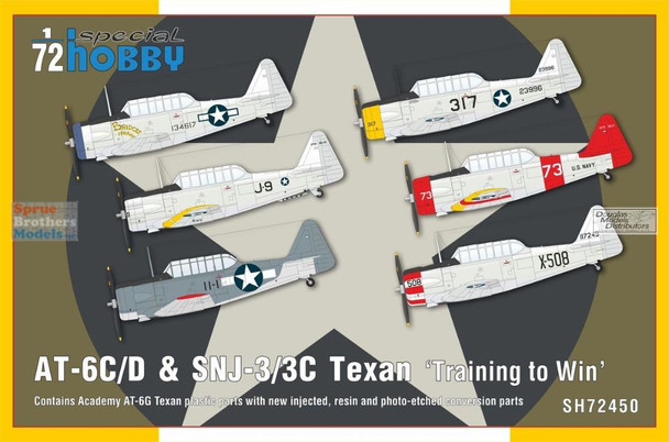 SPH72450 1:72 Special Hobby AT-6C AT-6D SNJ-3 SNJ-3C Texan 'Training to Win'