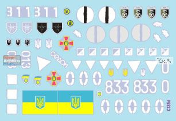 SRD35C1356 1:35 Star Decals - War in Ukraine #4 Ukrainian T-64 Mix