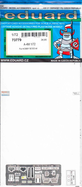 EDU73779 1:72 Eduard Color PE - A-4M Skyhawk Detail Set (HBS kit)