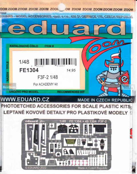 EDUFE1304 1:48 Eduard Color Zoom PE - F3F-2 (ACA kit)