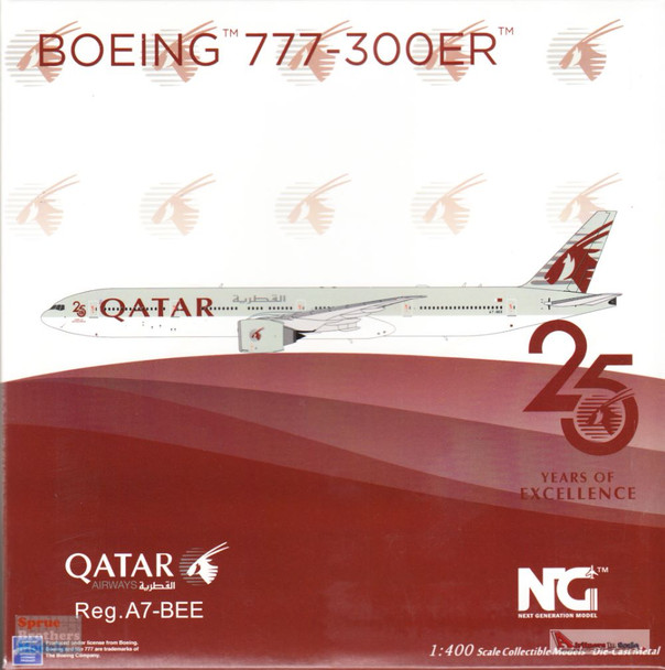 NGM73010 1:400 NG Model Qatar Airways B777-300ER Reg #A7-BEE
