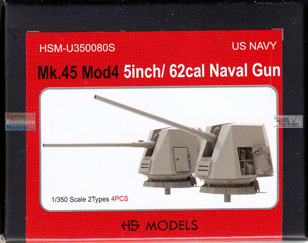 HSMU350080U 1:350 HS Models US Navy Mk.45 Mod4 5-inch/62-Cal Naval Gun Set