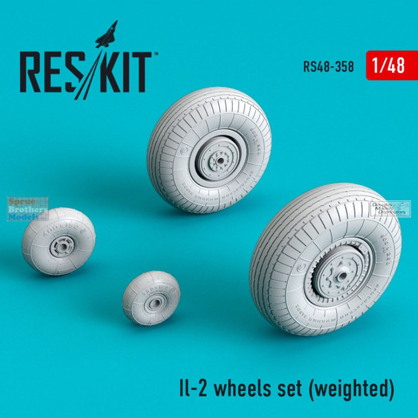 RESRS480358 1:48 ResKit IL-2 Sturmovik Weighted Wheels Set