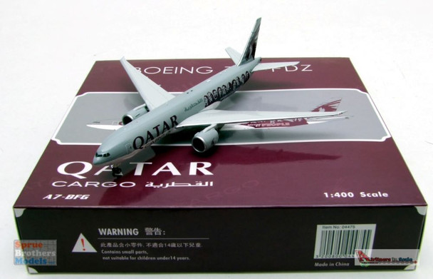 PHX04475 1:400 Phoenix Model Qator Cargo Boeing 777-FDZ Reg #A7-BFG 'Move by People' (pre-painted/pre-built)