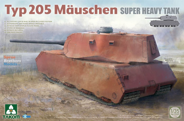 TAK02159 1:35 Takom Typ 205 Mauschen Super Heavy Tank