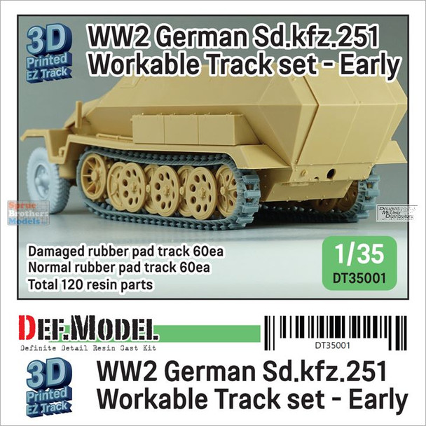 DEFDT35001 1:35 DEF Model Sd.Kfz.251 Workable Track Set Early (3D Printed)