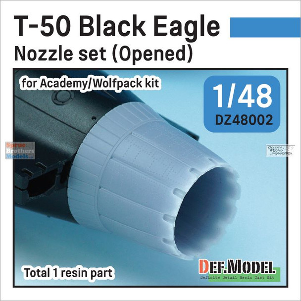 DEFDZ48002 1:48 DEF Model T-50 Black Eagle Exhaust Nozzle Set Opened [3D Printed] (ACA/WPD kit)