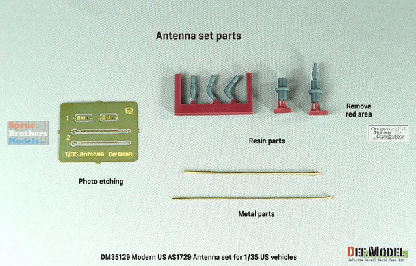 DEFDM35129 1:35 DEF Model Modern US AS1729 Antenna Set