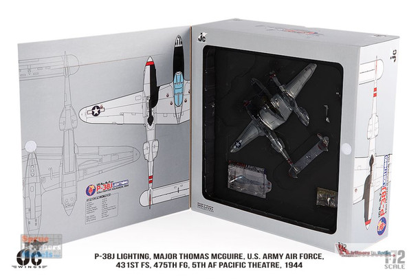 JCW72P38002 1:72 JC Wings Military USAAF P-38J Lightning 431st FS 1944 Major McGuire (pre-painted/pre-built)