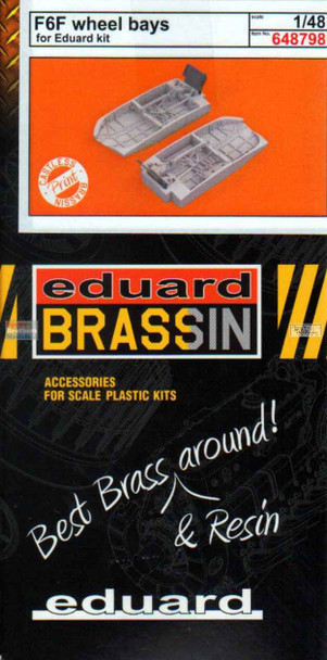 EDU648798 1:48 Eduard Brassin Print - F6F Hellcat Wheel Bay Set (EDU kit)