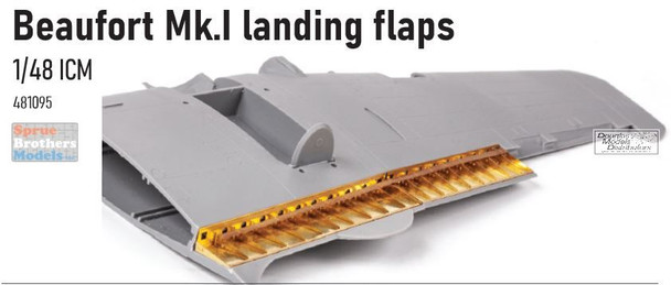 EDU481095 1:48 Eduard PE - Beaufort Mk.I Landing Flaps Set (ICM kit)