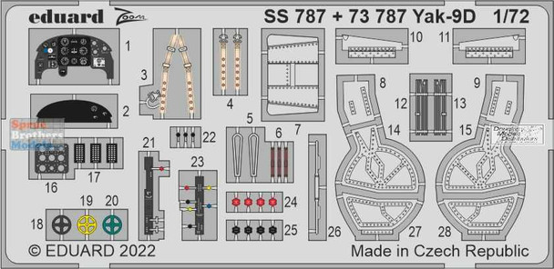 EDUSS787 1:72 Eduard Color Zoom PE - Yak-9D (ZVE kit)