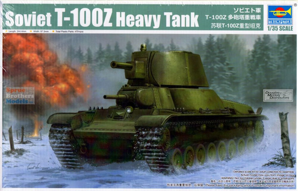 TRP09591 1:35 Trumpeter Soviet T-100Z Heavy Tank