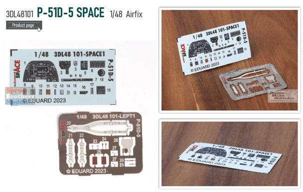 EDU3DL48101 1:48 Eduard SPACE - P-51D-5 Mustang (AFX kit)