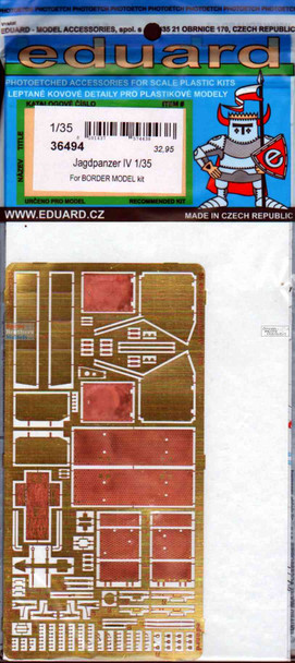 EDU36494 1:35 Eduard PE - Jagdpanzer IV Detail Set (BDM kit) EDU36494 1:35 Eduard PE - Jagdpanzer IV Detail Set (BDM kit)