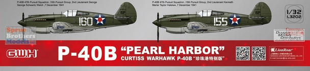 LNRL3202 1:32 Great Wall Hobby Curtiss P-40B Warhawk 'Pearl Harbor'