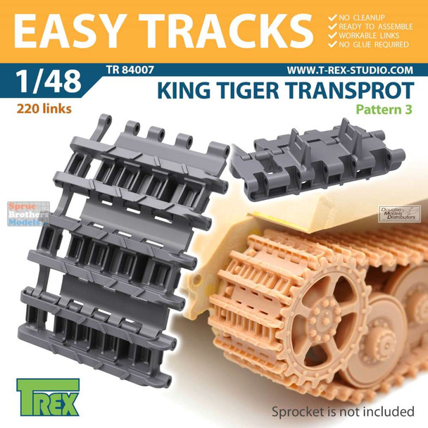 TRXTR84007 1:48 TRex - King Tiger Transport Pattern 3 Easy Tracks