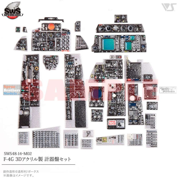 ZKMA31242 1:48 Zoukei-Mura F-4G Phantom II 3D Acrylic Instrument Panels Set (ZKM kit)