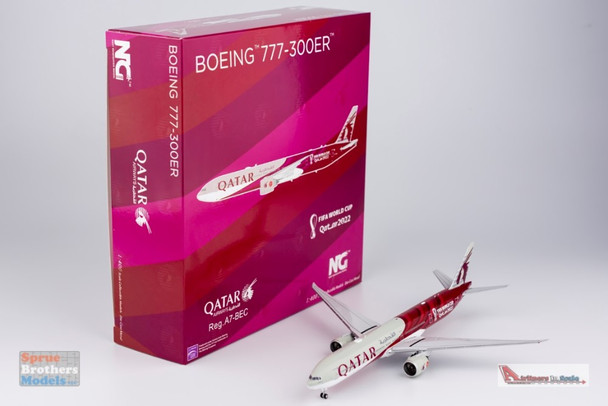 NGM73027 1:400 NG Model Qatar Airways B777-300ER Reg #A7-BEC 'FIFA World Cup Qatar 2022' (pre-painted/pre-built)