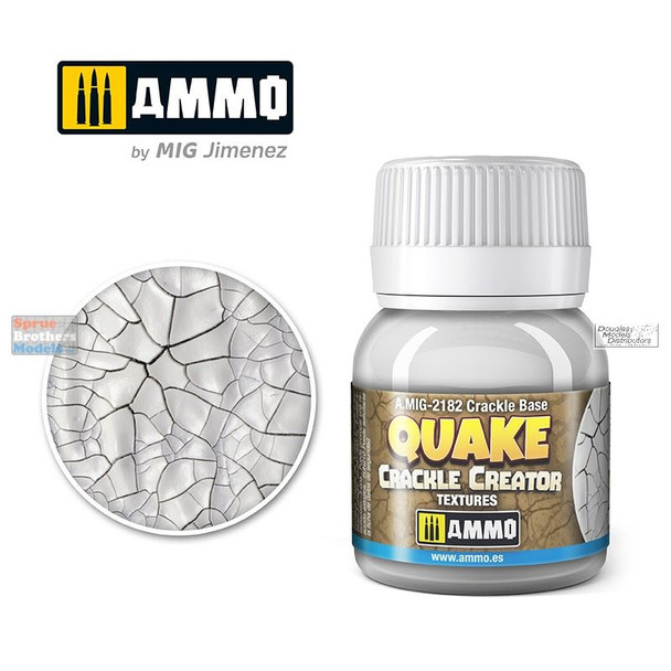 AMM2182 AMMO by Mig Quake Crackle Creator Textures - Crackle Base 40ml