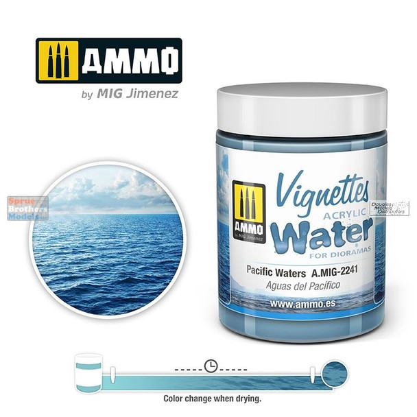 AMM2241 AMMO by Mig Vignettes Acrylic Water for Dioramas - Pacific Waters (100ml)