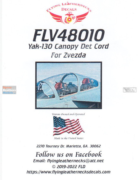 ORDFLV48010 1:48 Flying Leathernecks Yak-130 Canopy Det Cord (ZVE kit)