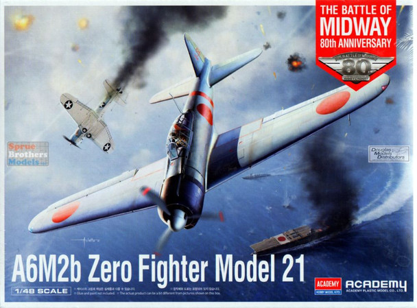 ACA12352 1:48 Academy A6M2b Zero Model 21 Battle of Midway 80th Anniversary