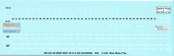 SFD35023S 1:350 Starfighter Decals -  Air Group (Night) 90 USS Enterprise 1945