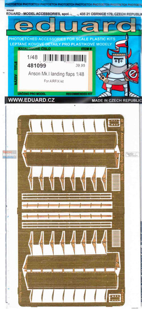 EDU481099 1:48 Eduard PE - Anson Mk.I Landing Flaps Set (AFX kit)