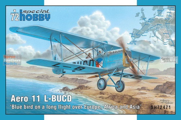SPH72471 1:72 Special Hobby Aero Ab-11 L-BUCD 'Blue bird on a long flight over Europe, Africa and Asia'