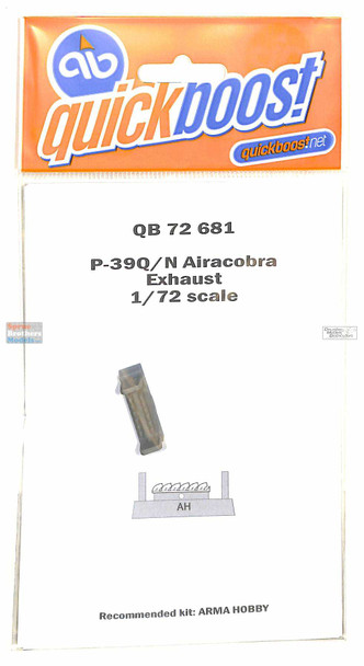 QBT72681 1:72 Quickboost P-39Q P-39N Airacobra Exhaust (ARH kit)