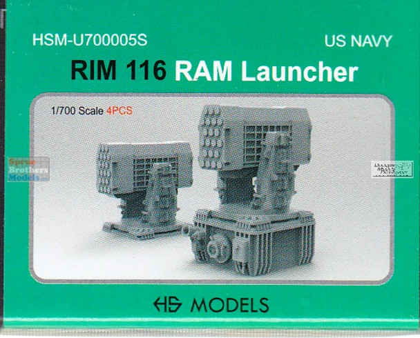 HSMU700005U 1:700 HS Models US Navy RIM-116 RAM Launcher