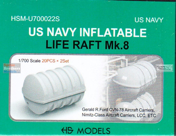 HSMU700022U 1:700 HS Models US Navy Inflatable Life Raft Mk.8