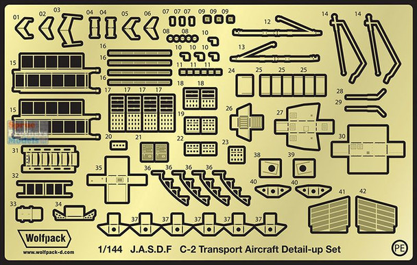 WPD14407L 1:144 Wolfpack Kawasaki C-2 Transport Aircraft Update Set with Name Plate (AOS kit)