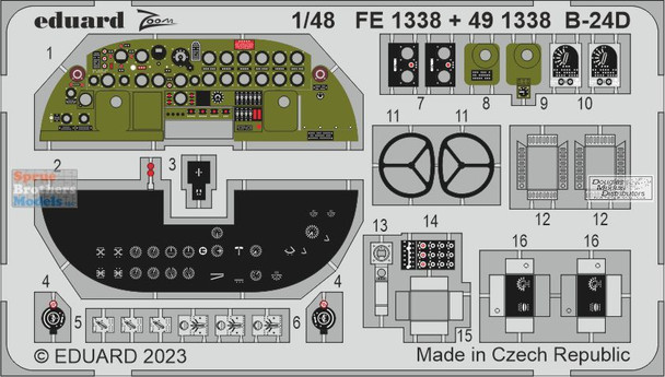 EDUFE1338 1:48 Eduard Color Zoom PE - B-24D Liberator (REV kit)