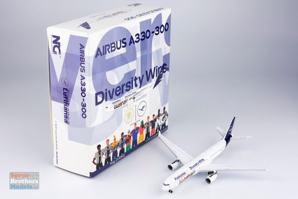 NGM62049 1:400 NG Model Lufthansa Airbus A330-300 Reg #D-AIKQ 'Fanhansa - Diversity Wins' (pre-painted/pre-built)