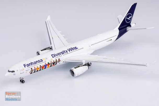 NGM62049 1:400 NG Model Lufthansa Airbus A330-300 Reg #D-AIKQ 'Fanhansa - Diversity Wins' (pre-painted/pre-built)