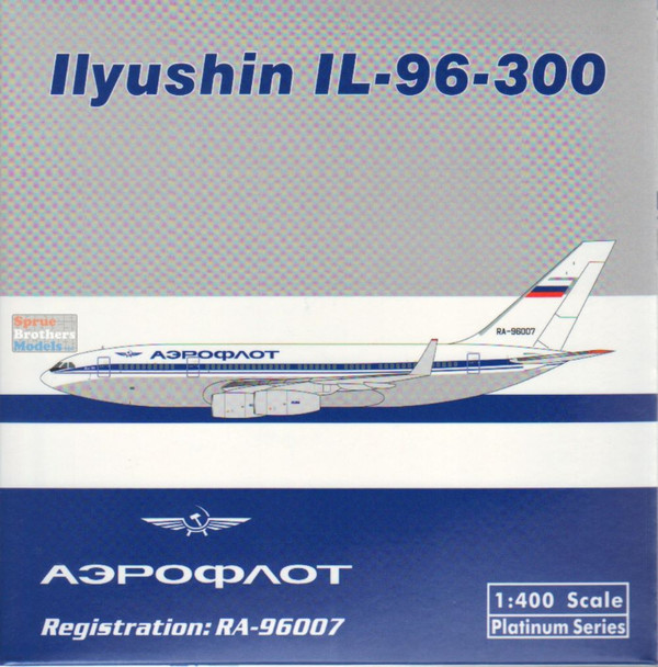 PHX11781 1:400 Phoenix Model Aeroflot Ilyushin IL-96-300 Reg #RA-96007 (pre-painted/pre-built)