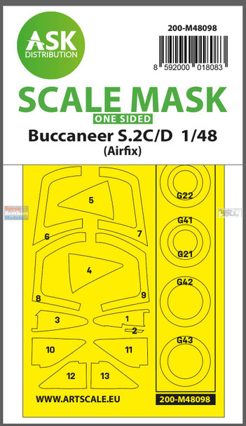 ASKM48098 1:48 ASK/Art Scale Mask - Buccaneer S.2C/D (AFX kit)