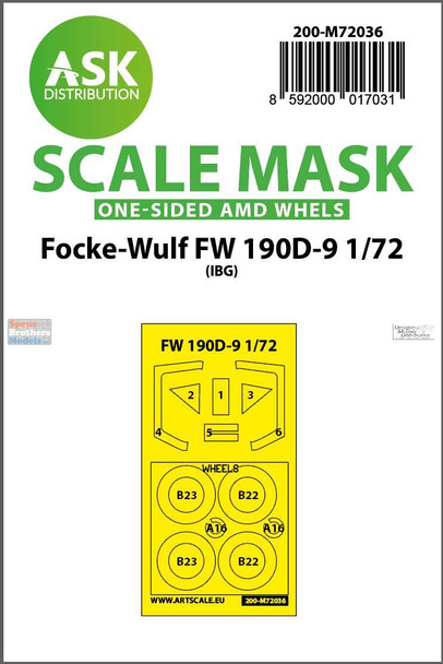 ASKM72036 1:72 ASK/Art Scale Mask - Fw190D-9 (IBG kit)