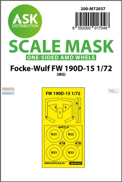 ASKM72037 1:72 ASK/Art Scale Mask - Fw190D-15 (IBG kit)