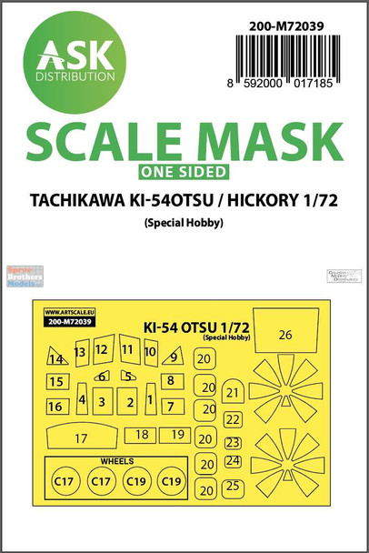 ASKM72039 1:72 ASK/Art Scale Mask - Ki-54 Otsu Hickory (SPH kit)