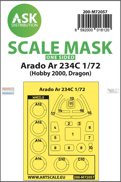 ASKM72057 1:72 ASK/Art Scale Mask - Ar234C Blitz (DRA/H2K kit)