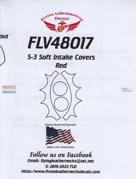 ORDFLV48017 1:48 Flying Leathernecks S-3 Viking Soft Intake Covers - Red